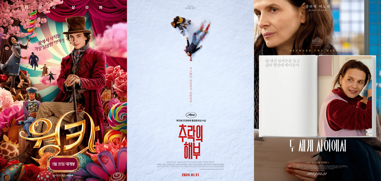 [웡카, 추락의 해부, 두 세계 사이에서 포스터]