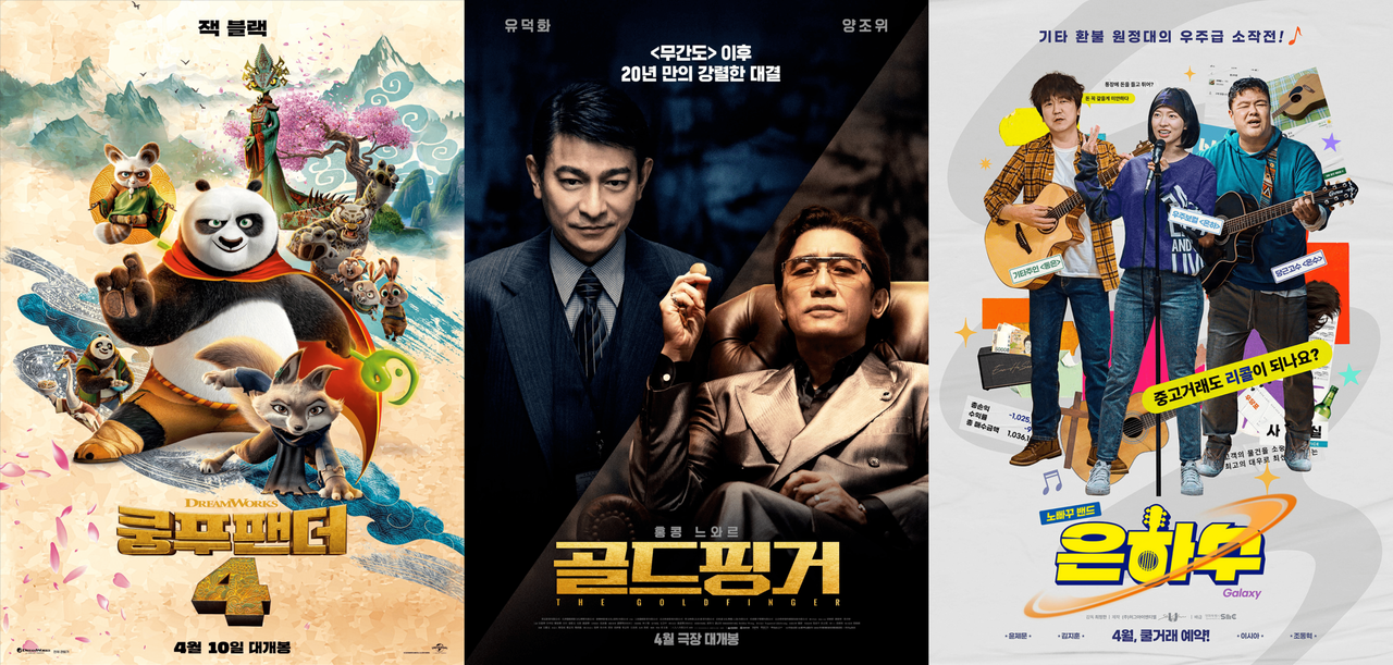 [쿵푸팬더4, 골드핑거, 은하수 포스터]