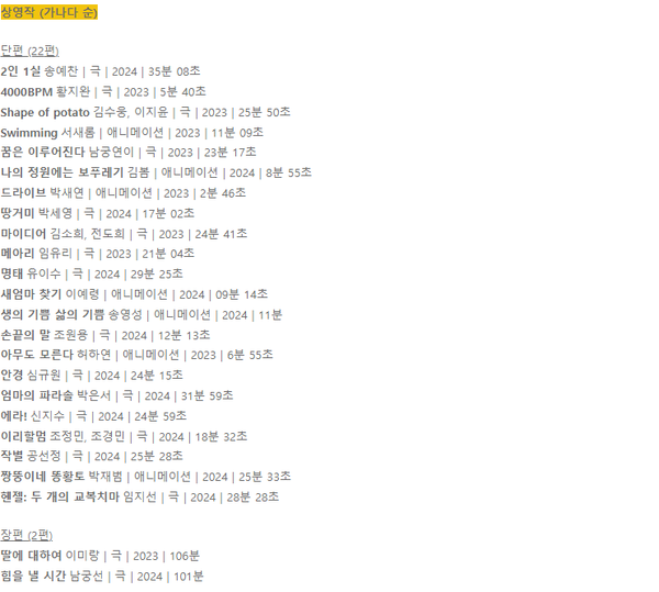 [제26회 정동진독립영화제 상영작]