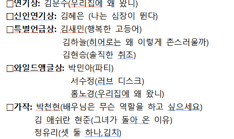 [제14회 충무로단편독립영화제 수상작]